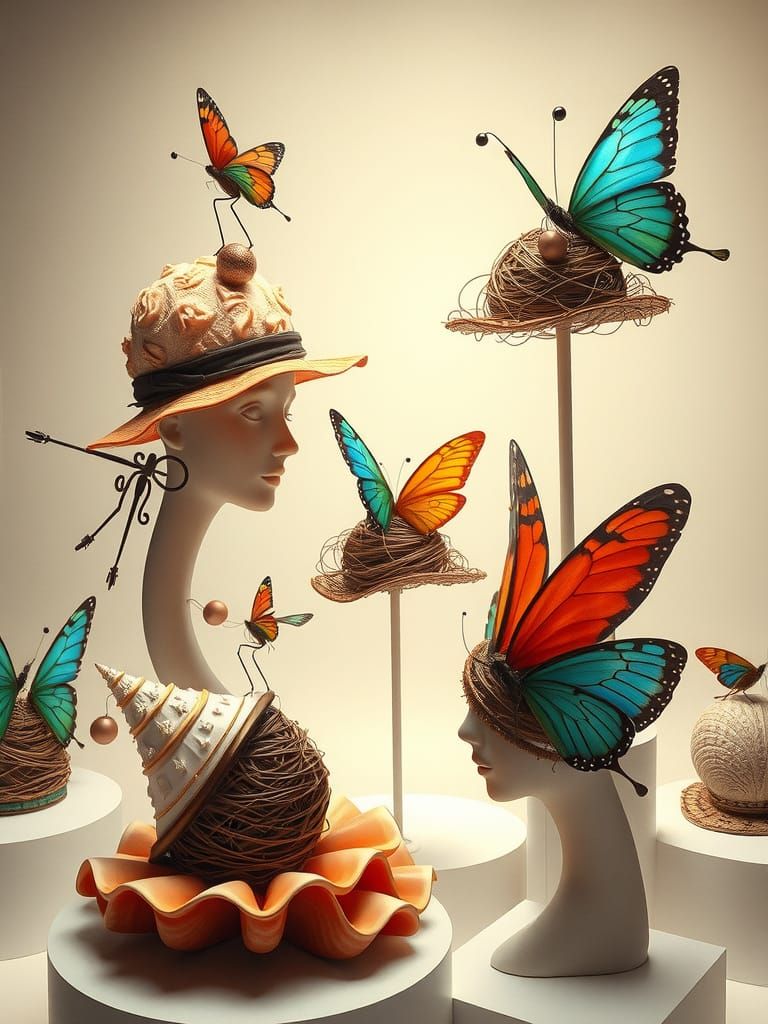 Whimsical Hats Crafted From Nature's Wonders