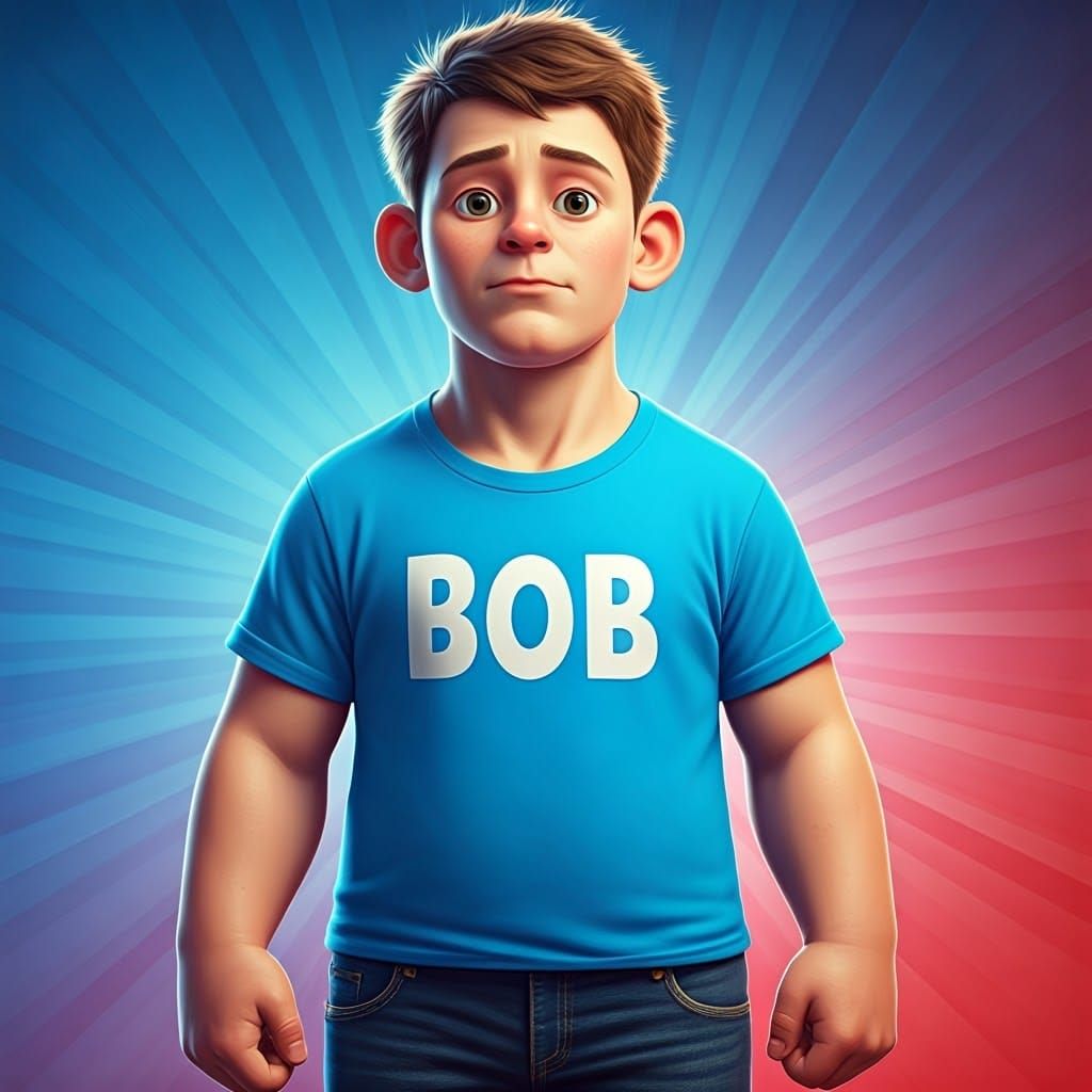 Giant Bob the Small: Pop Art Digital Rendering