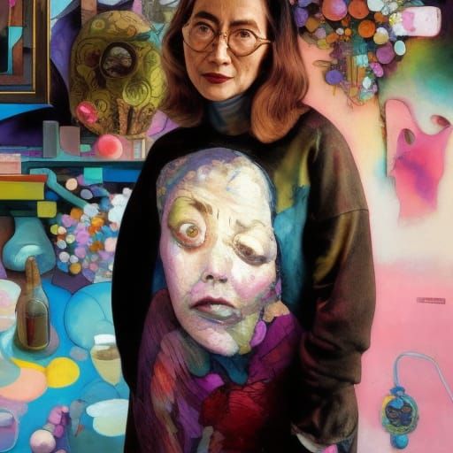 Colorful Portrait of an Artist in Studio, 8K