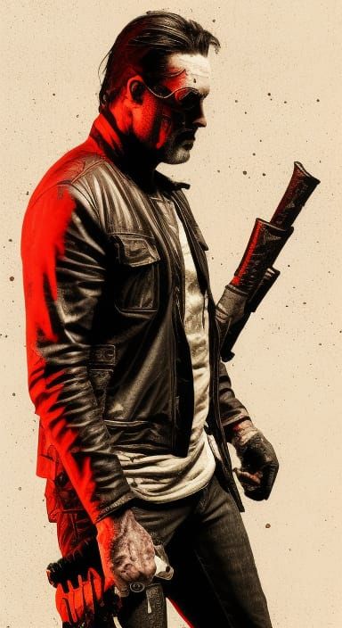 Hyperrealistic Silhouette of a Man in Craig Mullin Style