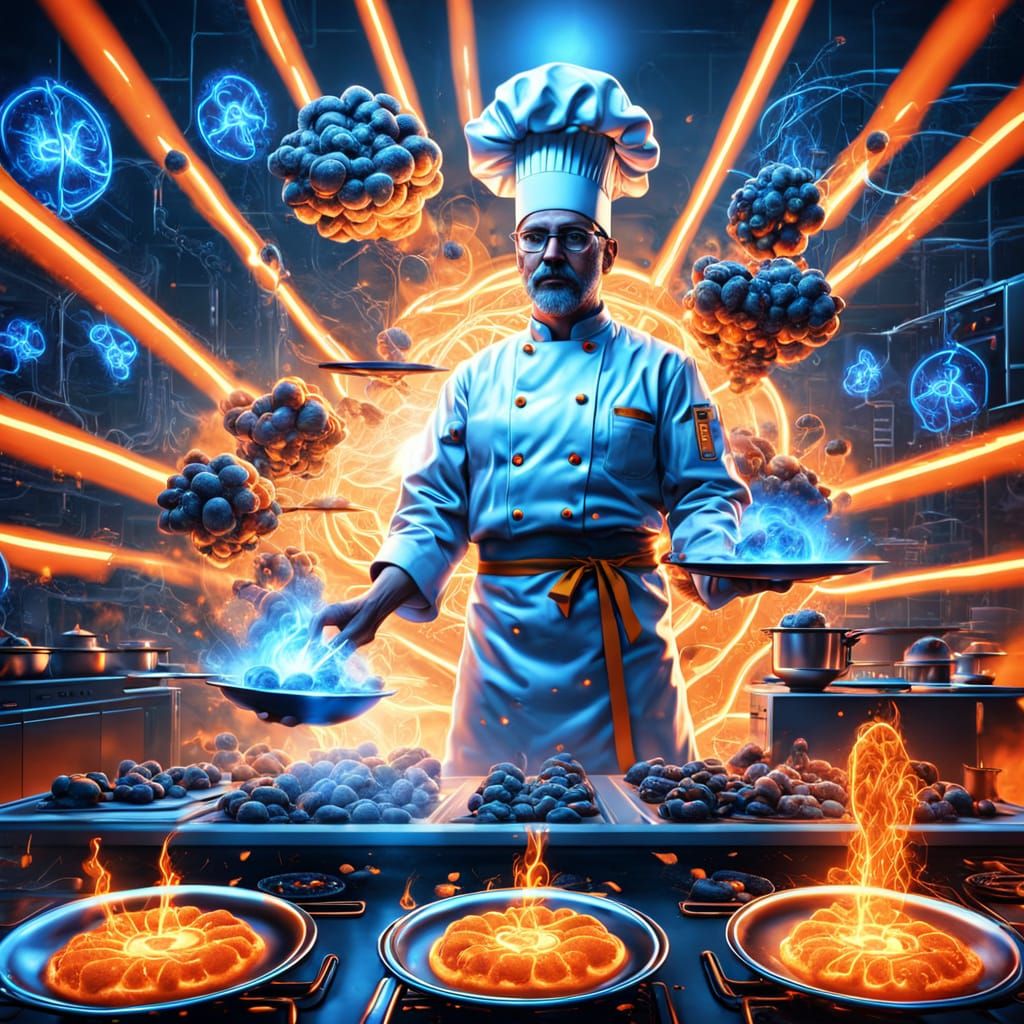 Surreal Chef Cooks with Nuclear Reactors in Sci-Fi Kitchen