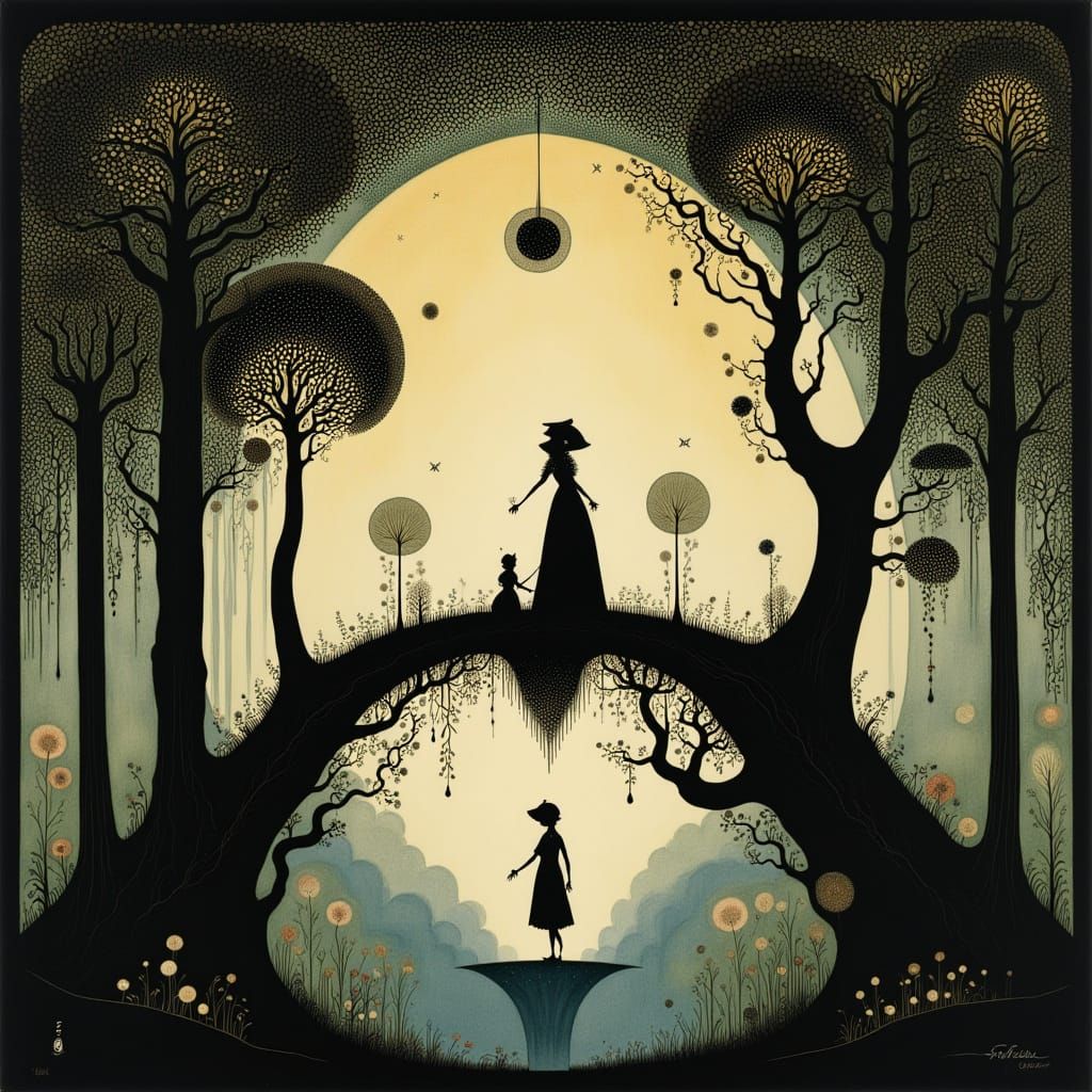 The Magic Flute: Filigree Silhouettes in Comic Book Style