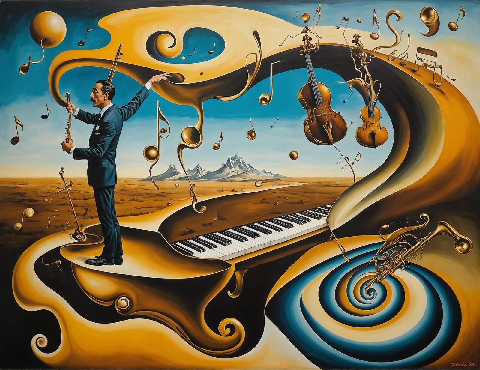 Surreal Melting Portrait Inspired by Salvador Dali