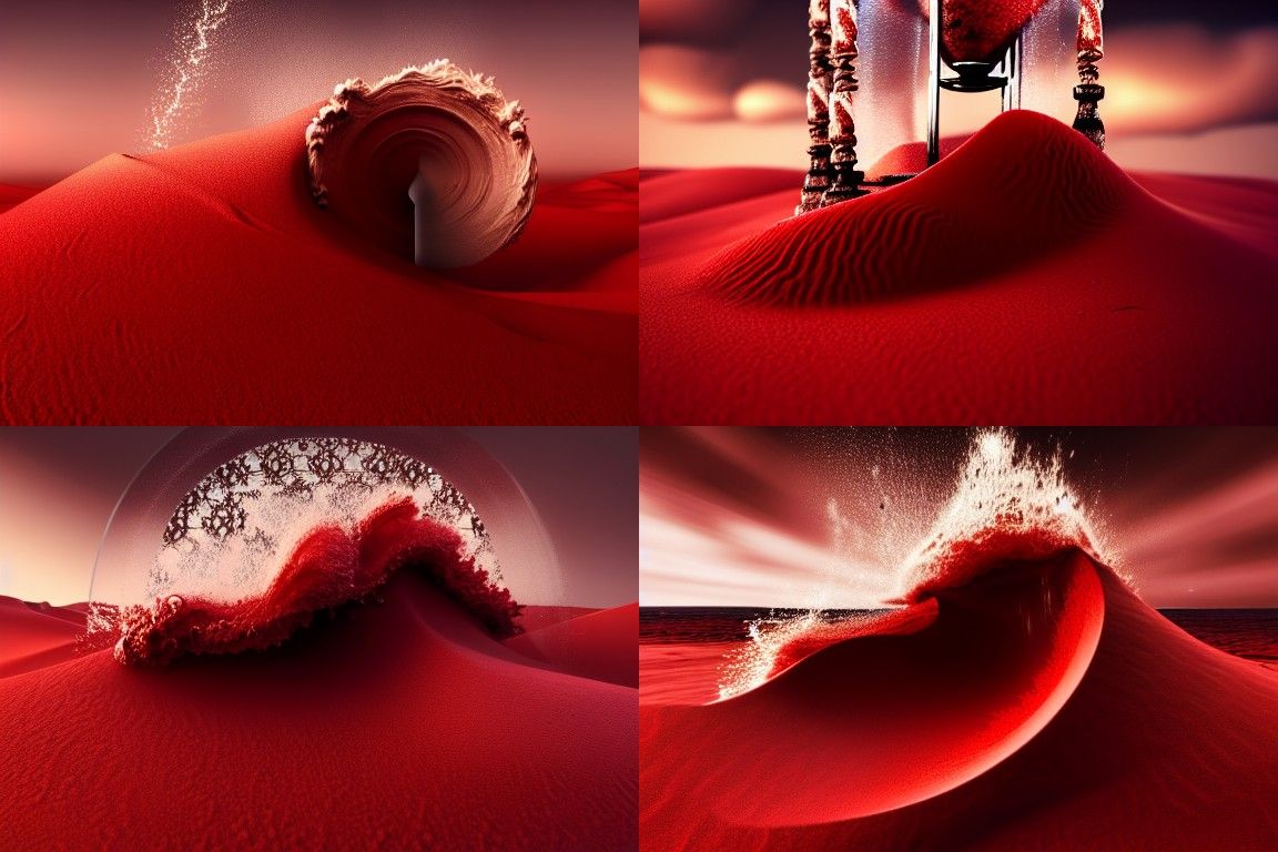 Steampunk Hourglass: Blood to Sand Transformation