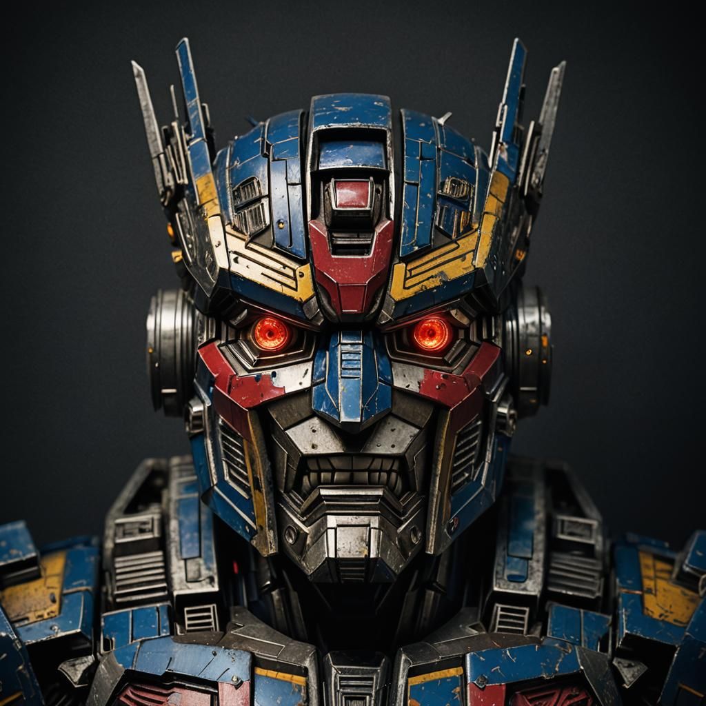 Mini Optimus On Dark Background | Transformers