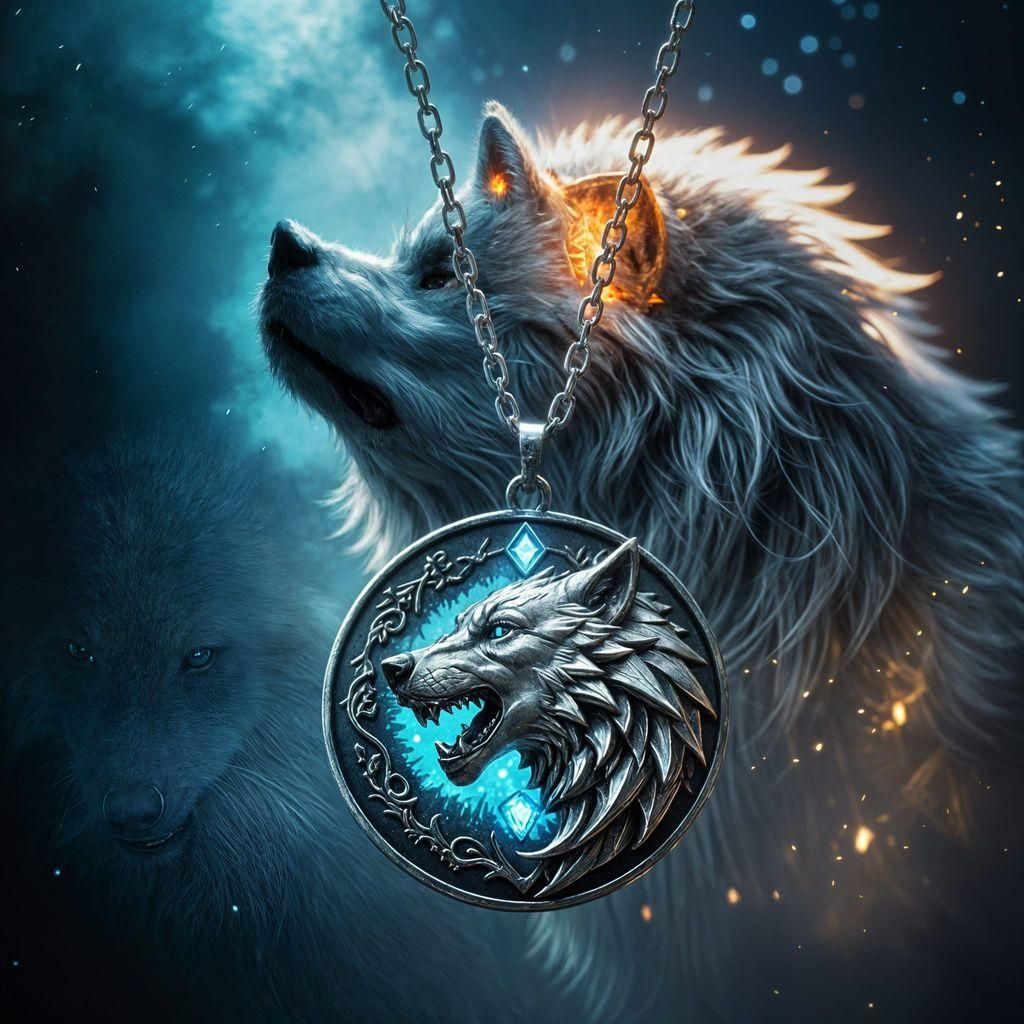 The Witcher Wolf Medallion in Silver