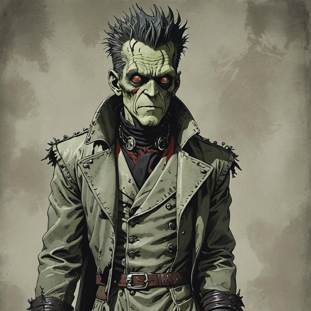 Frankenstein as Vash the Stampede Digital Art