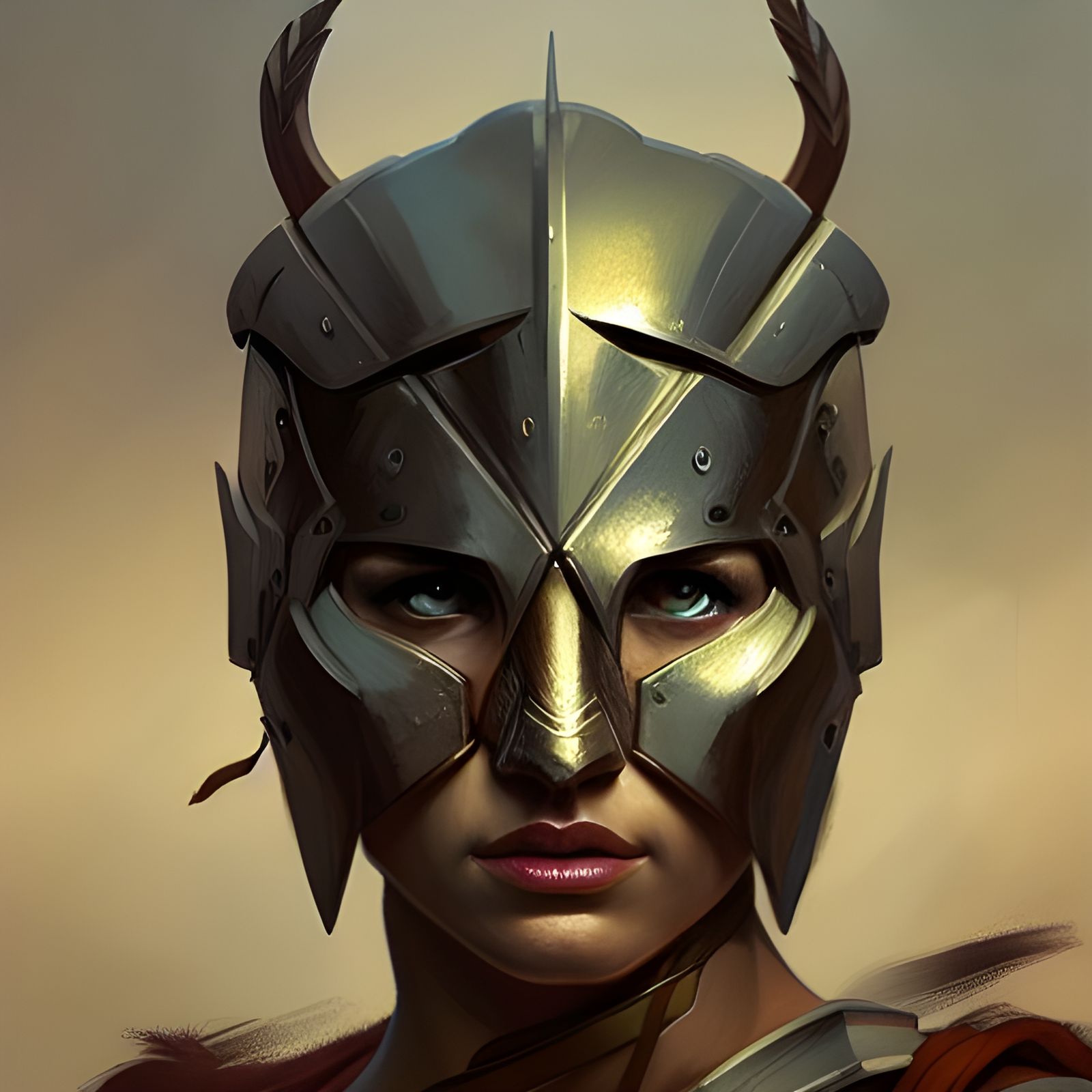Epic Spartan Warrior Portrait