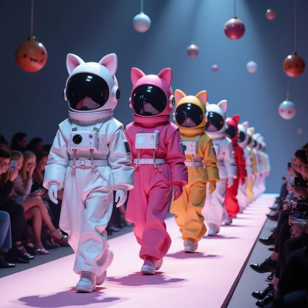 Halloween Catwalk: Abstract Animals, Astronauts, and Masks