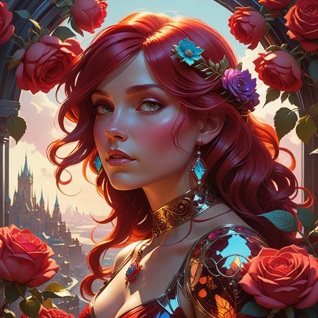 Whimsical Floral Fantasy in Vibrant 8K Digital Art