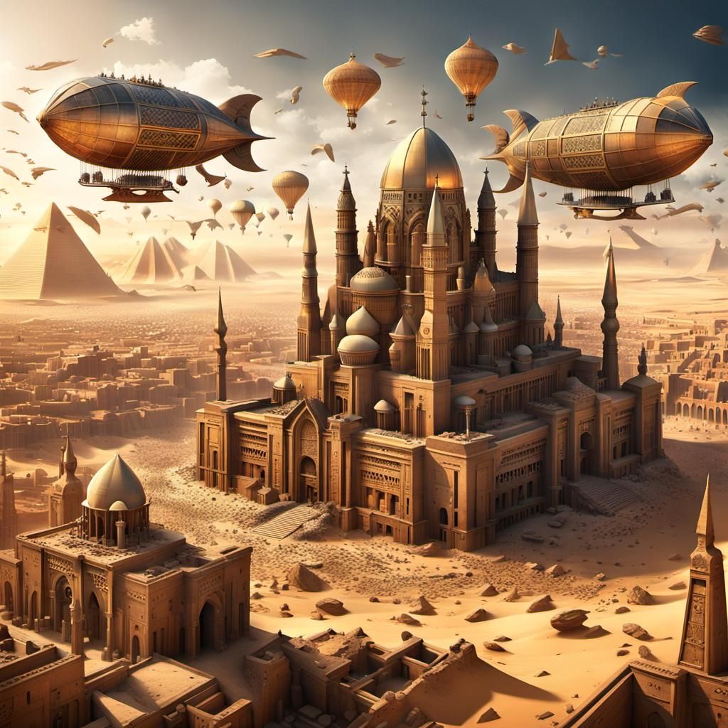 Steampunk Necropolis: An Epic Neo-Gothic Vista