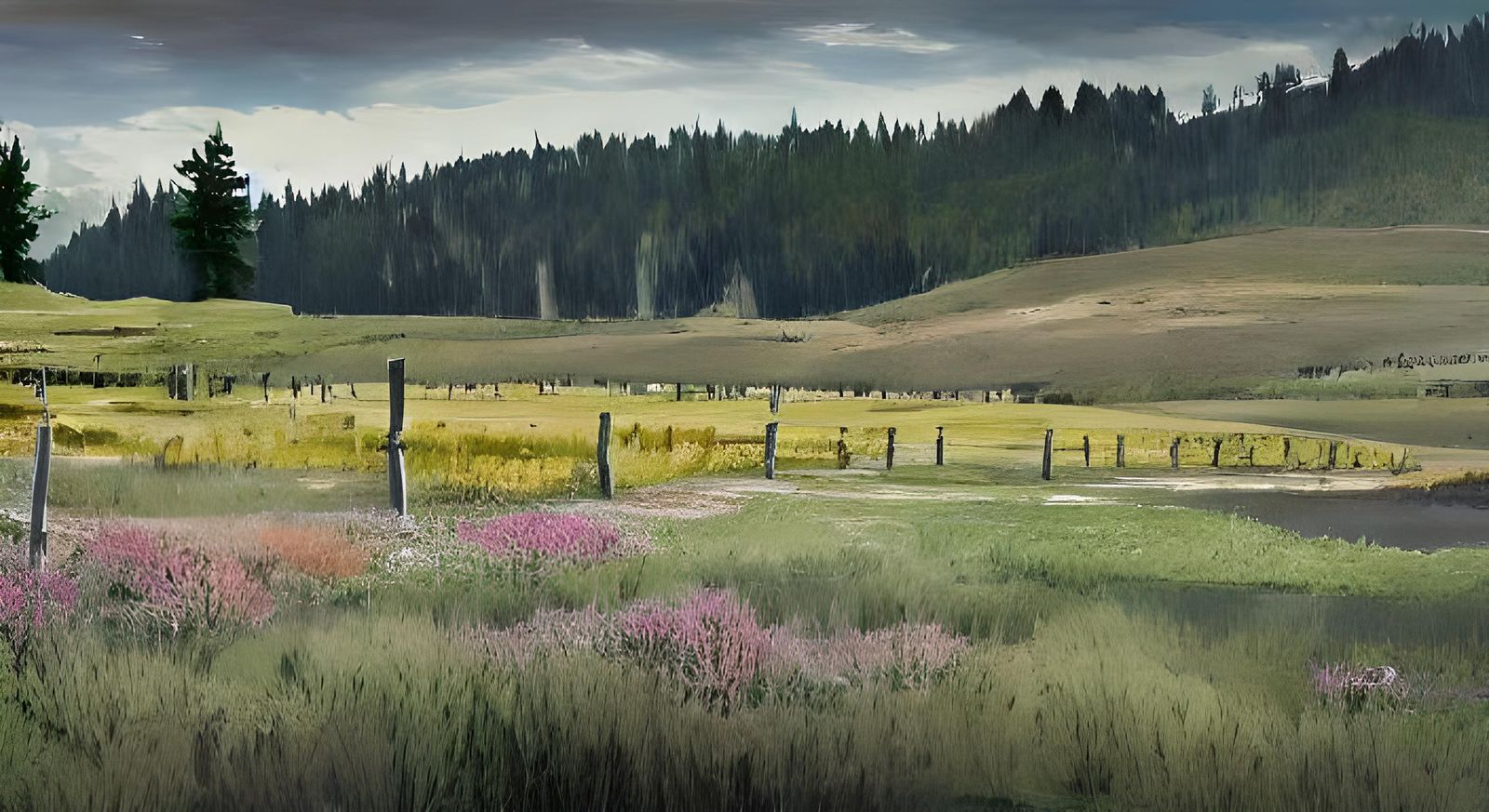 Vintage Chevy Car in a Cosmic Scene