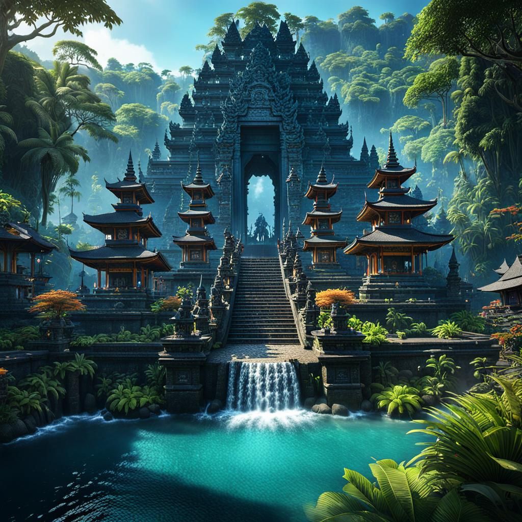 Tirta Gangga Bali: Fantasy Concept Art