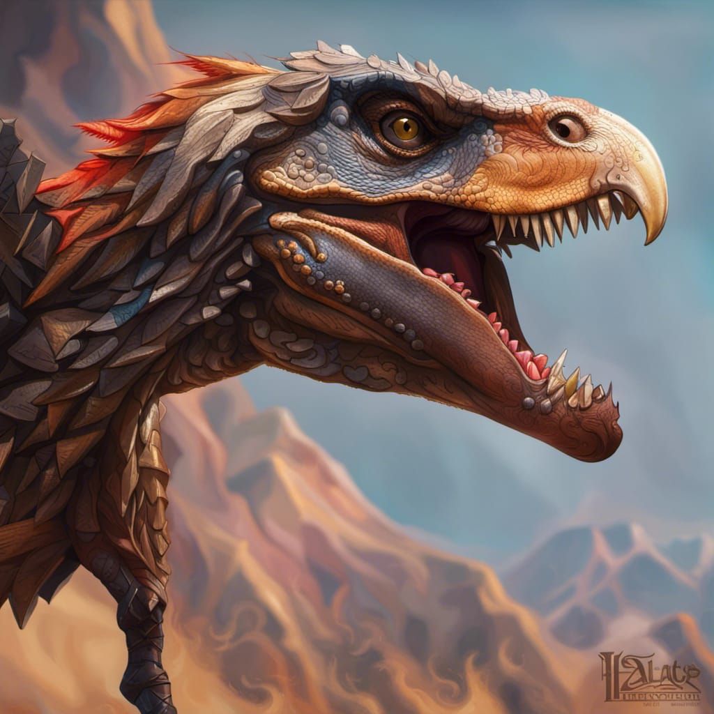 14th Century Christian Zealot Raptor: Hyperrealistic Concept...