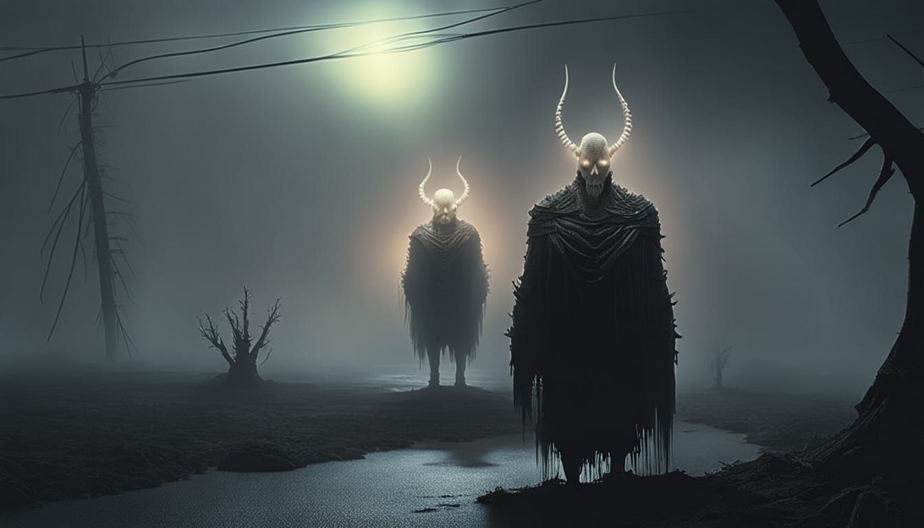 Eerie Dystopian Surrealism: Skeletal Hand Reaching from Void