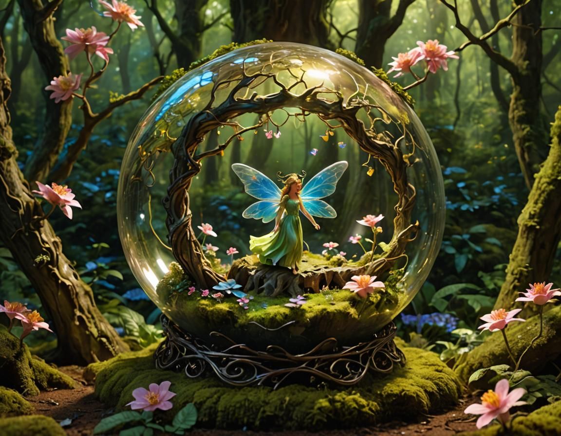 Fairy Princess Encased in Glass Sphere, Hopper Style