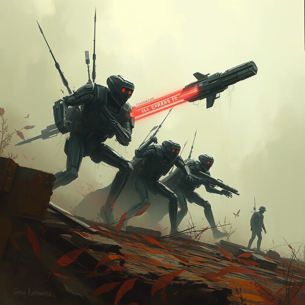 Robots Abandon Futuristic Cityscape in Sinister Escape