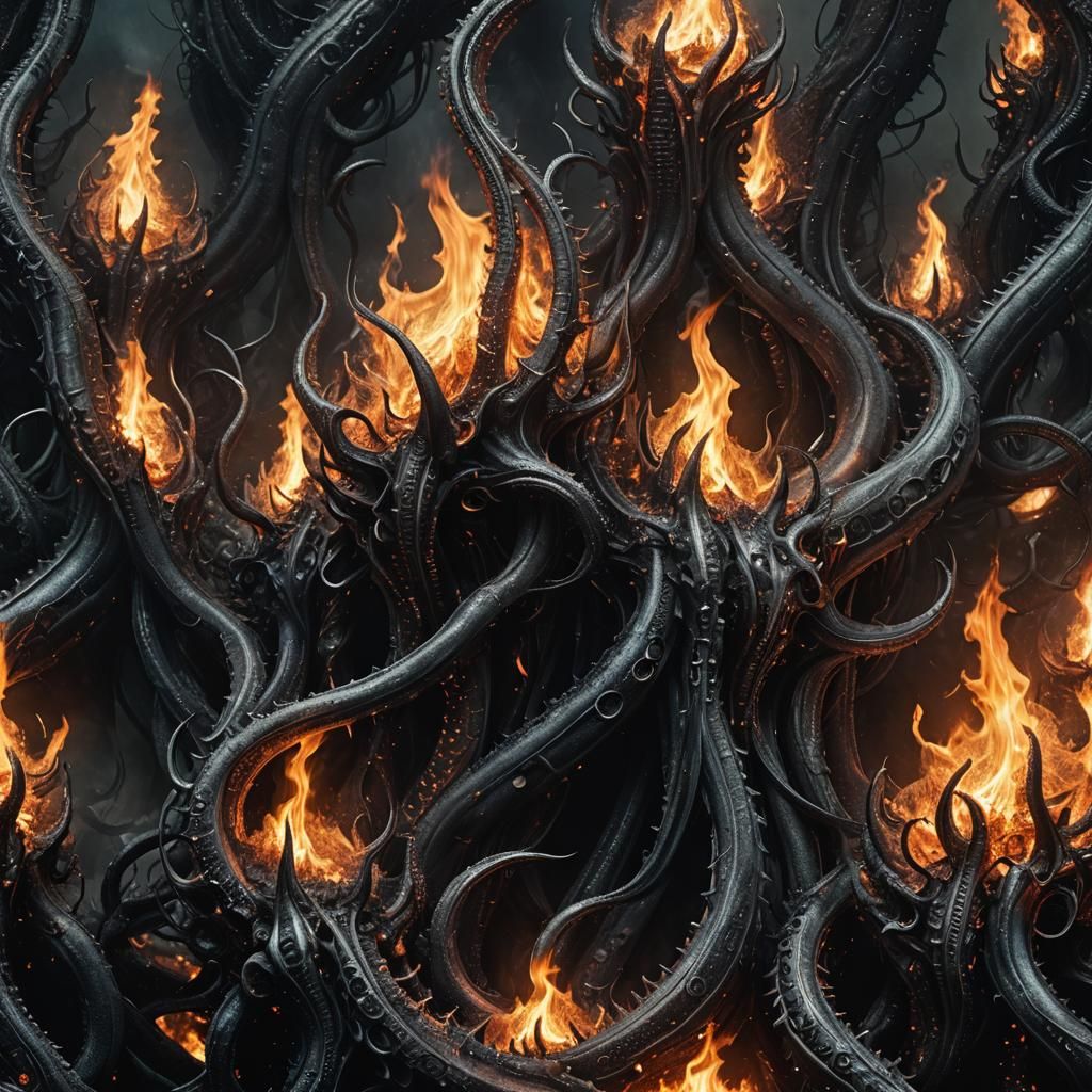 Eternal Black Fire Burning in Starless Void