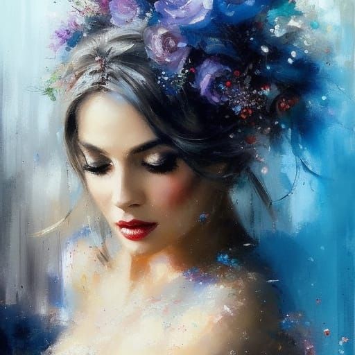 Cinderella in Dreamy Digital Art Style