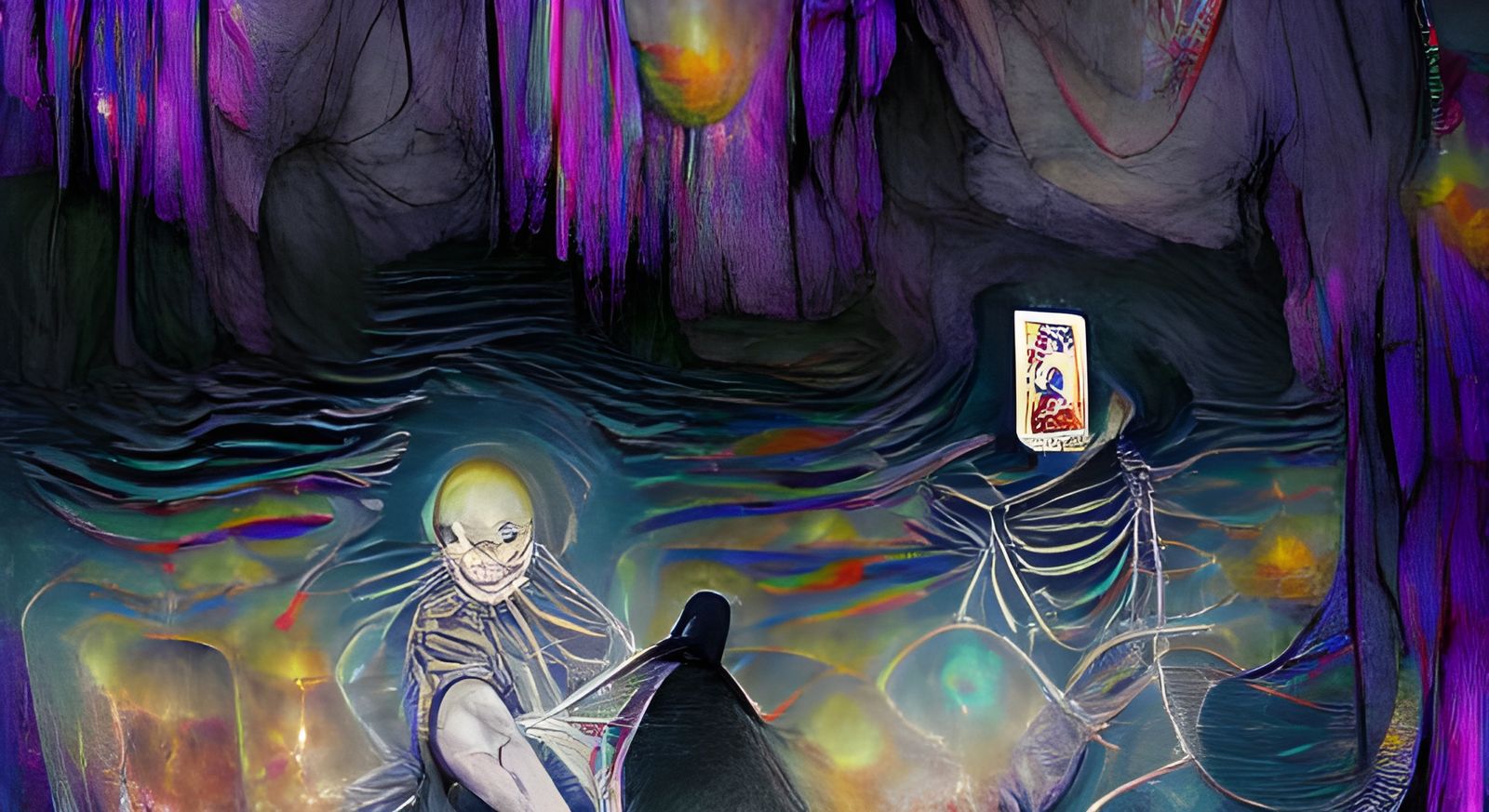 Tarot Card Floating in the Abyss