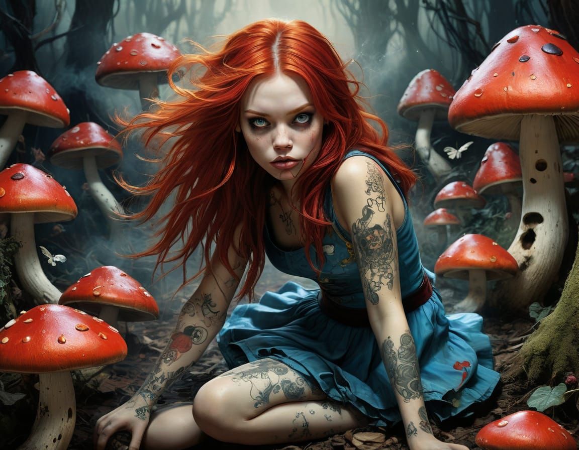 Breathtaking Bohemian Redhead in Smokey Wonderland