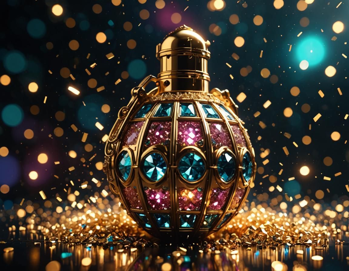Epic Glittering Saint Grenade in 3D
