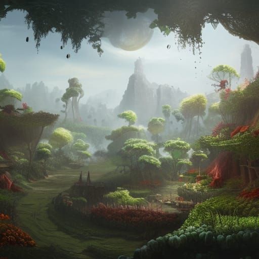Detailed Matte Painting for Vegetable Lovers