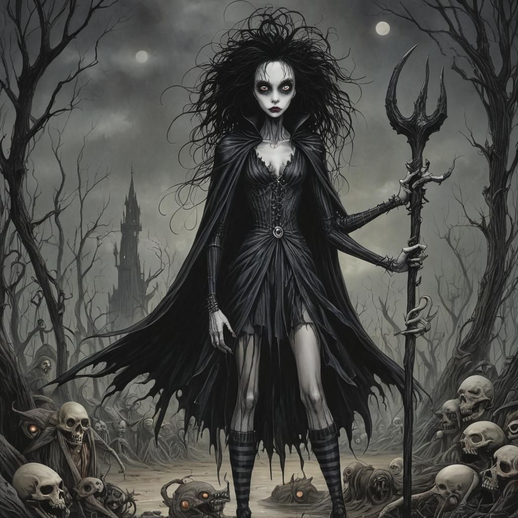 Grimdark in Gothic Illustration Style