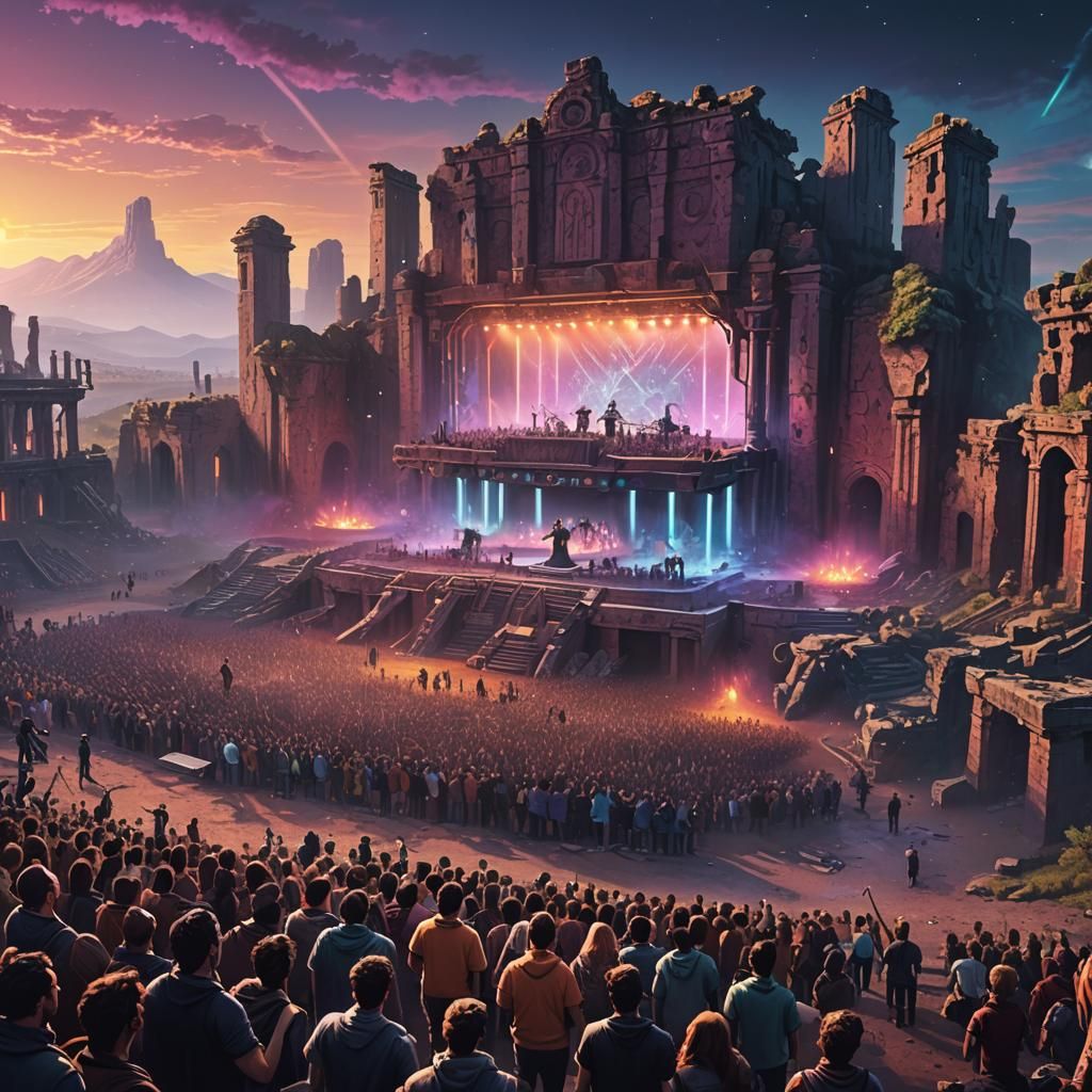 Jonas Brothers Concert in Mystical Arena: Fantasy Art