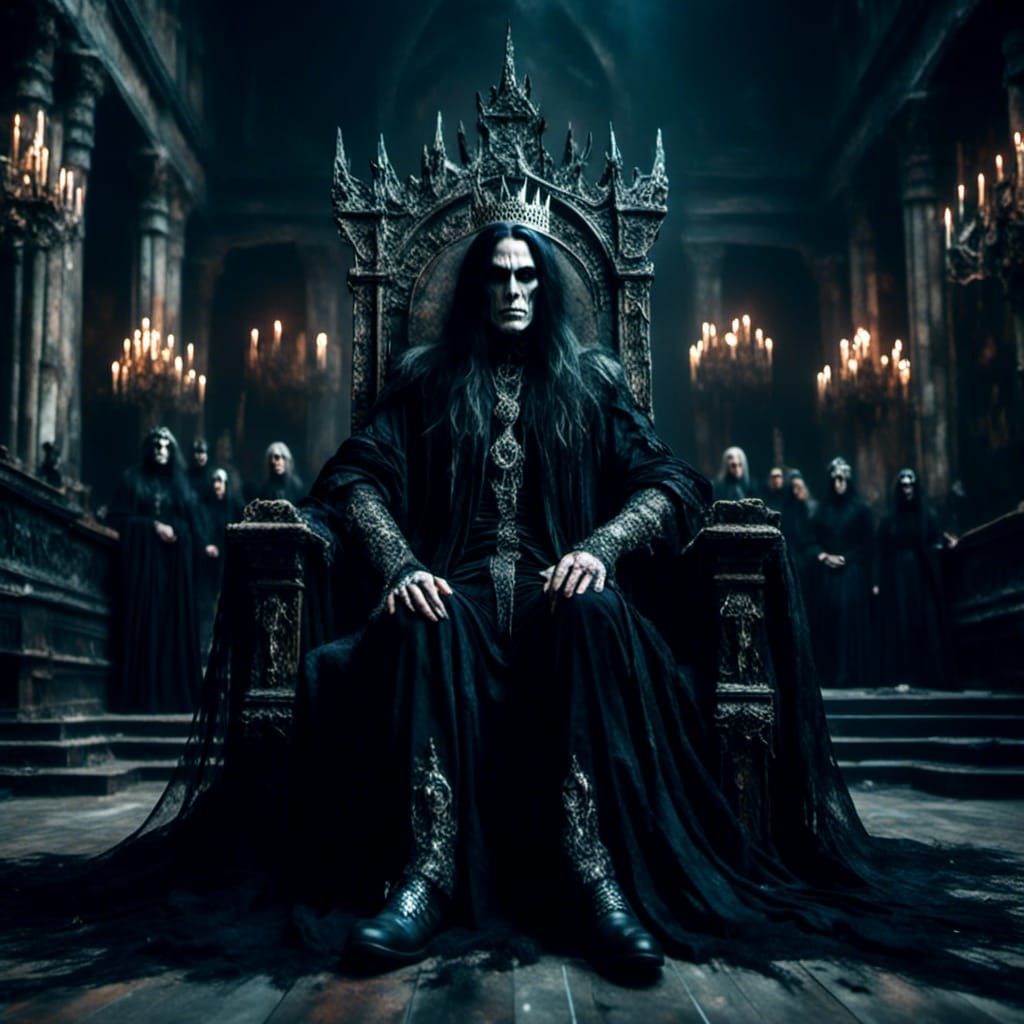 Hades God in Gothic Throne Room