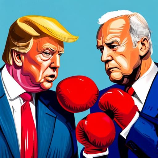 Trump vs Biden: Graffiti Art Boxing Match