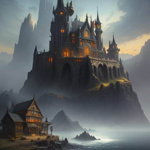 Enchanted Morning Cafe in Vibrant Fantasy Style