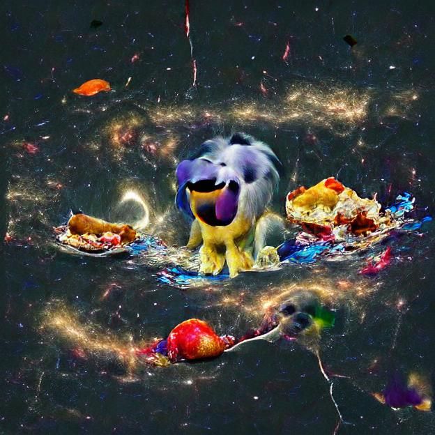 Dog Eats Universe: A Whimsical AI Creation