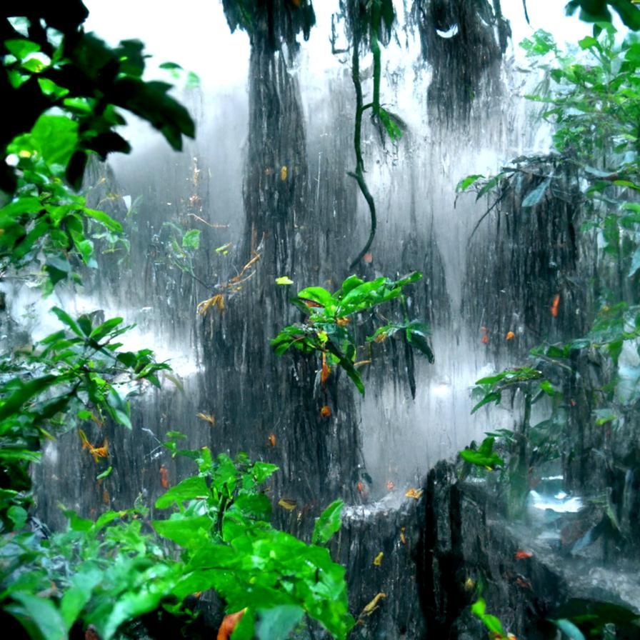 Lush AI-Generated Deep Rainforest Scene