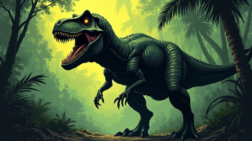 T-Rex with glowing eyes v2