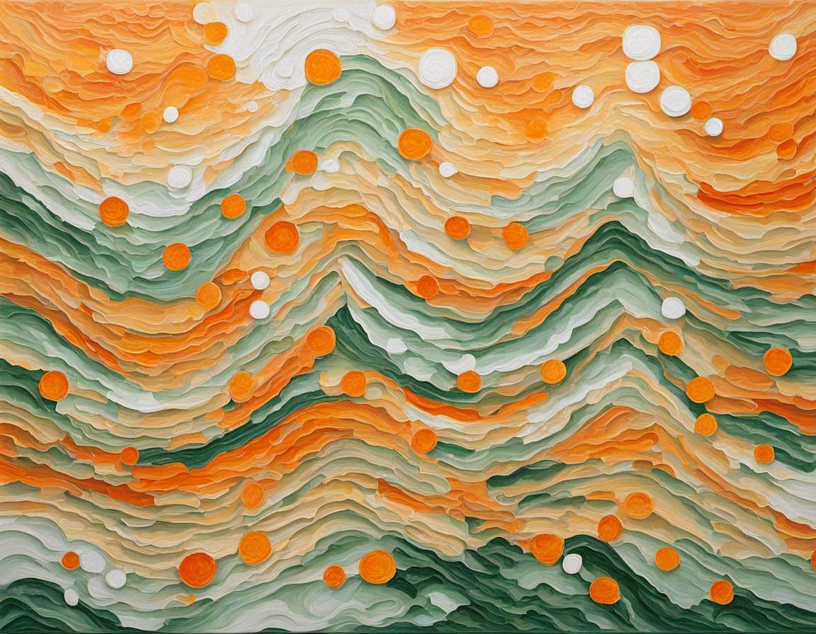 Abstract Surrealism Painting of Sea Mist Sahara