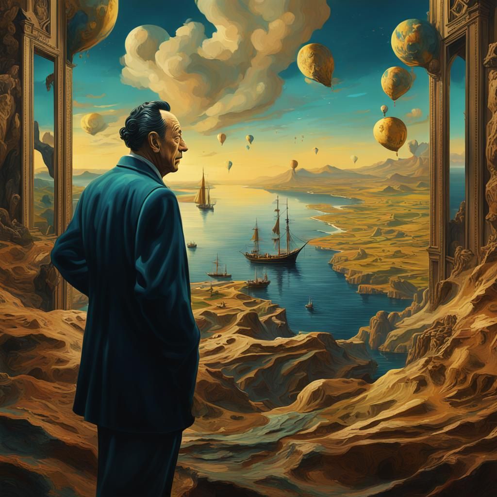Surreal Portrait as Salvador Dali Painting