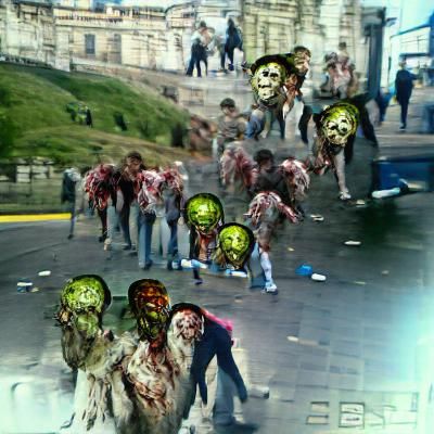 Graveyard Zombies at Night