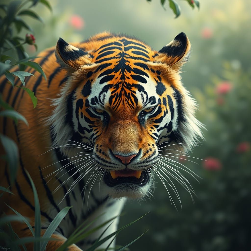 Blushing Tiger: An AI Interpretation