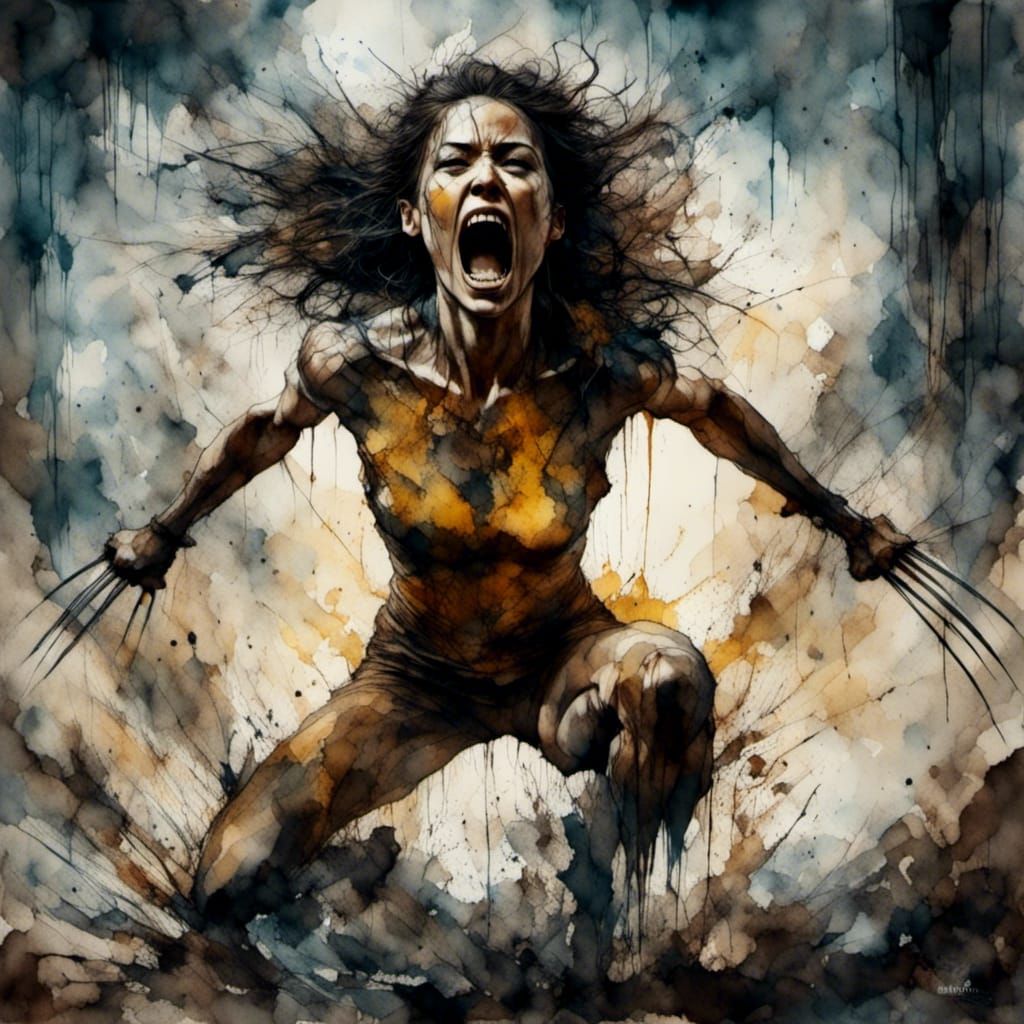 Furious X-23 Wolverine in Barbarian Hero Style