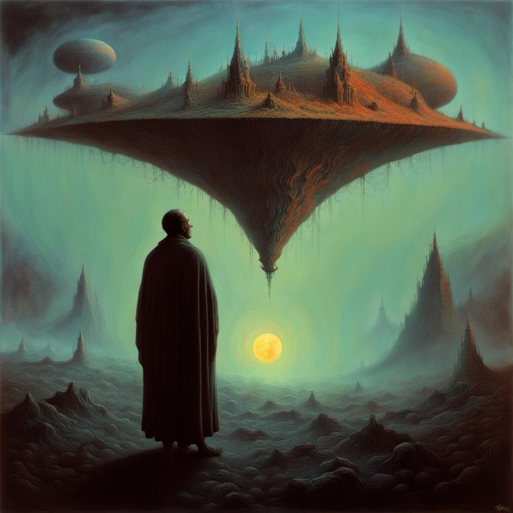 Hopeful Surrealism: Sunshine in Pitch Black Sky