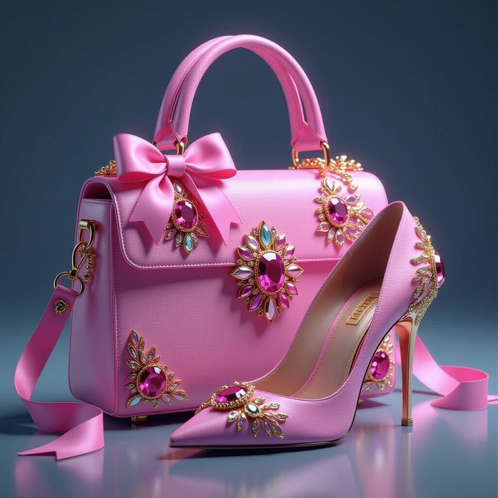 Versace Bag and Shoes: Jewel-Encrusted Luxury