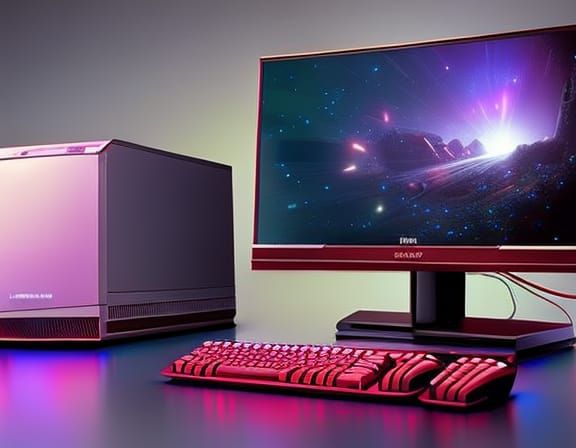 Magic World Inside Old Computer, Digital Art