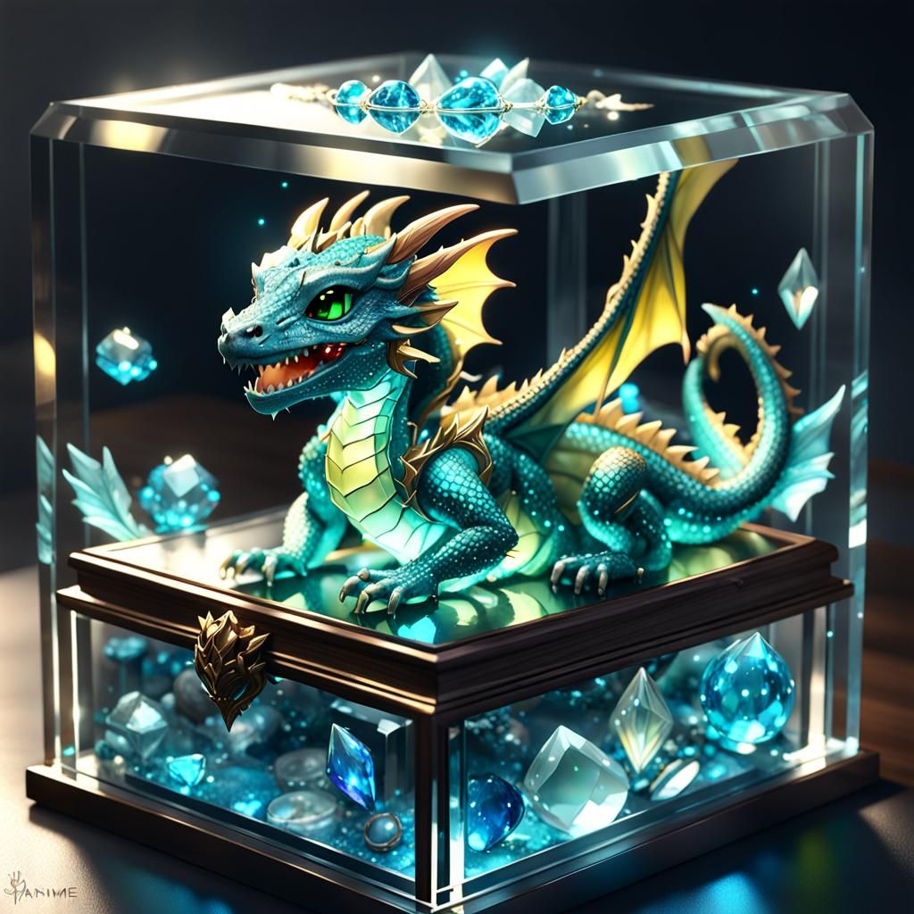 A cute miniature baby dragon