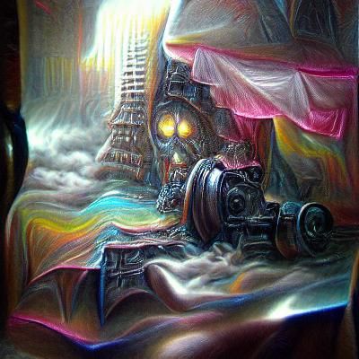 Ethereal Castle in Sky with Diamonds: Cosmic Illustration