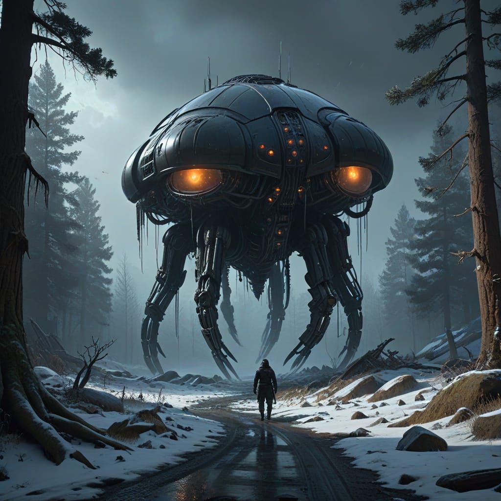 Ethereal Sci-Fi Scene in Animismcore Style