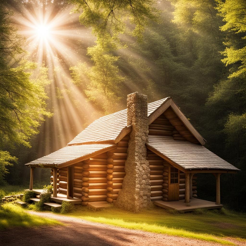 Log Cabin in Divine Sunshine