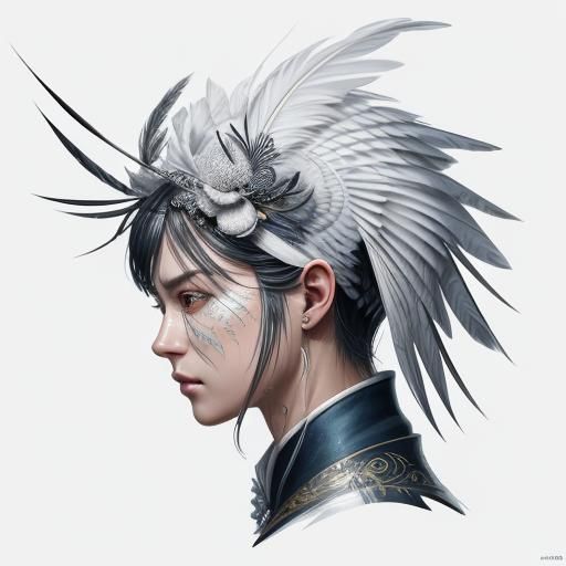 Hyper-Realistic 3D Anime Bird Portrait