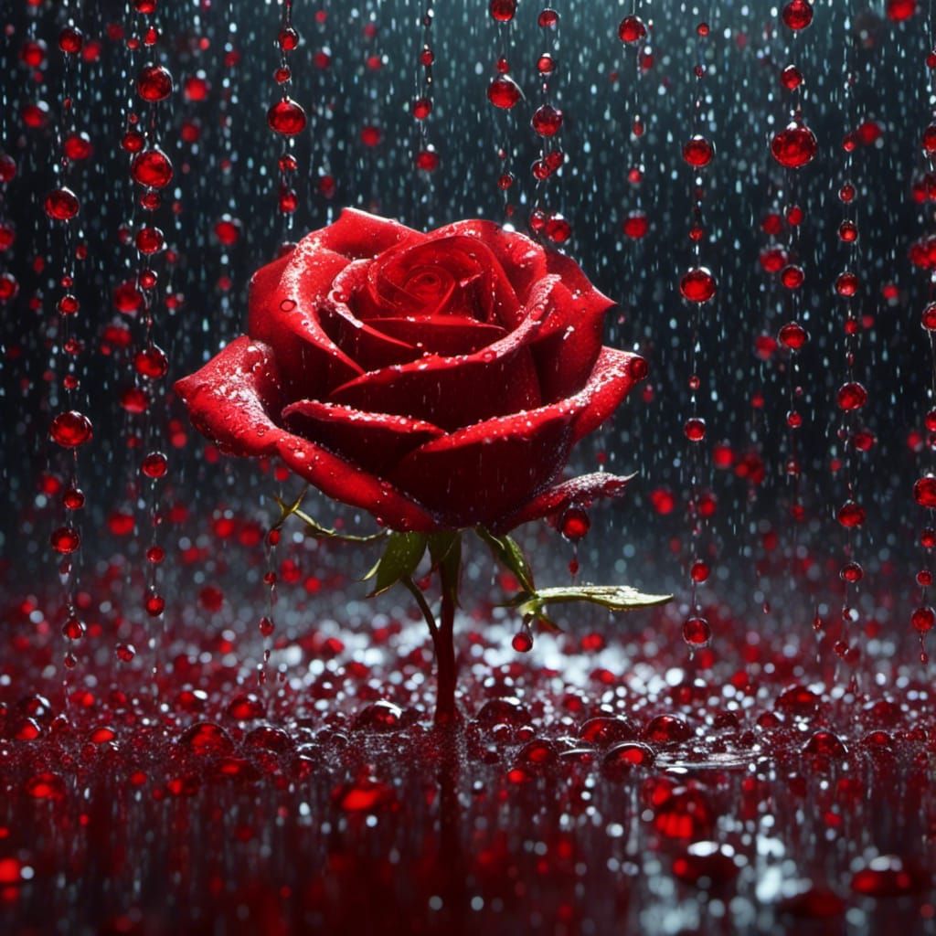 In a Red Downpour