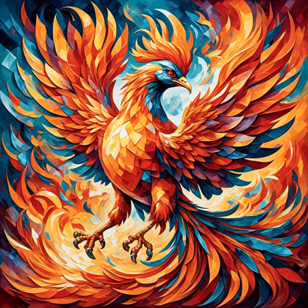 Fiery Phoenix Rising: A Majestic Bird of Rebirth